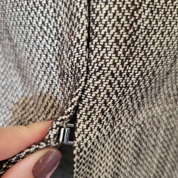 Lafayette 148 New York Linen Blend Career Office Blazer Salt n‎ Pepper Size 6 - Picture 2 of 10